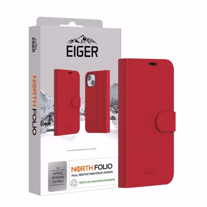 Picture of Eiger Eiger North Folio Case for Apple iPhone 16 Pro in Red